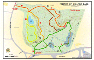 Ballard Park Trails Map, Newport, RI